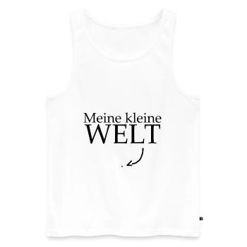 Meine kleine Welt - Männer Premium Bio Tank Top - Weiß - Vorne - Michal (187cm)