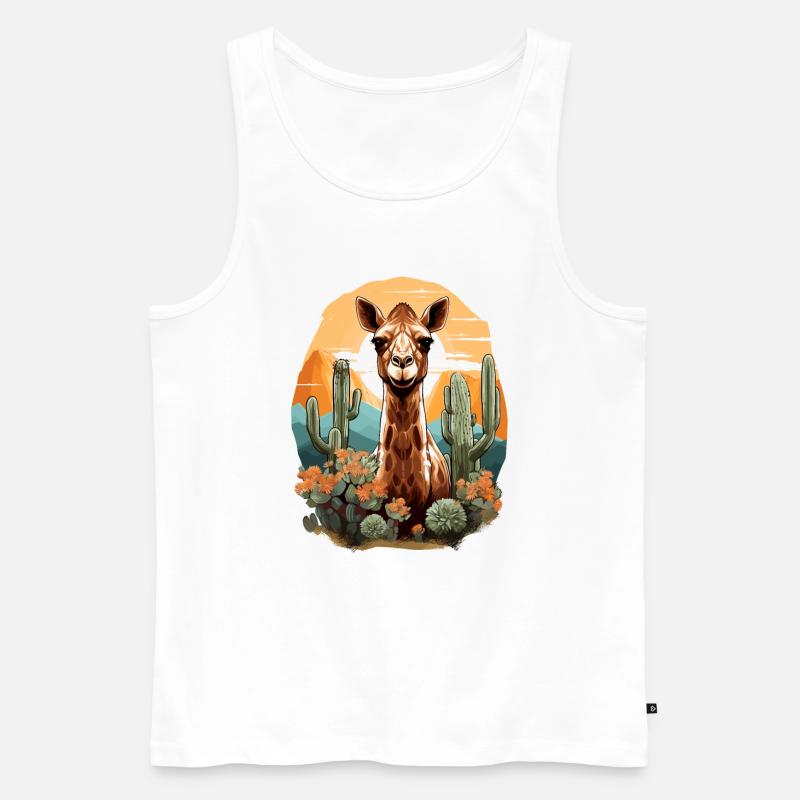 Kamel Wüste - Männer Premium Bio Tank Top - Weiß