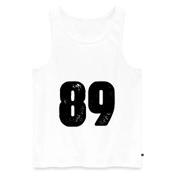 89 number jersey - Men's Premium Organic Tank Top - white - Front - Michal (187cm)