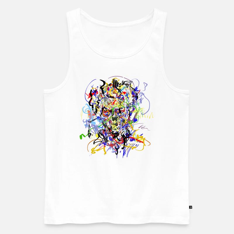 abstrakt - Männer Premium Bio Tank Top - Weiß