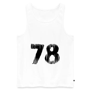 78 Number jersey - Men's Premium Organic Tank Top - white - Front - Michal (187cm)