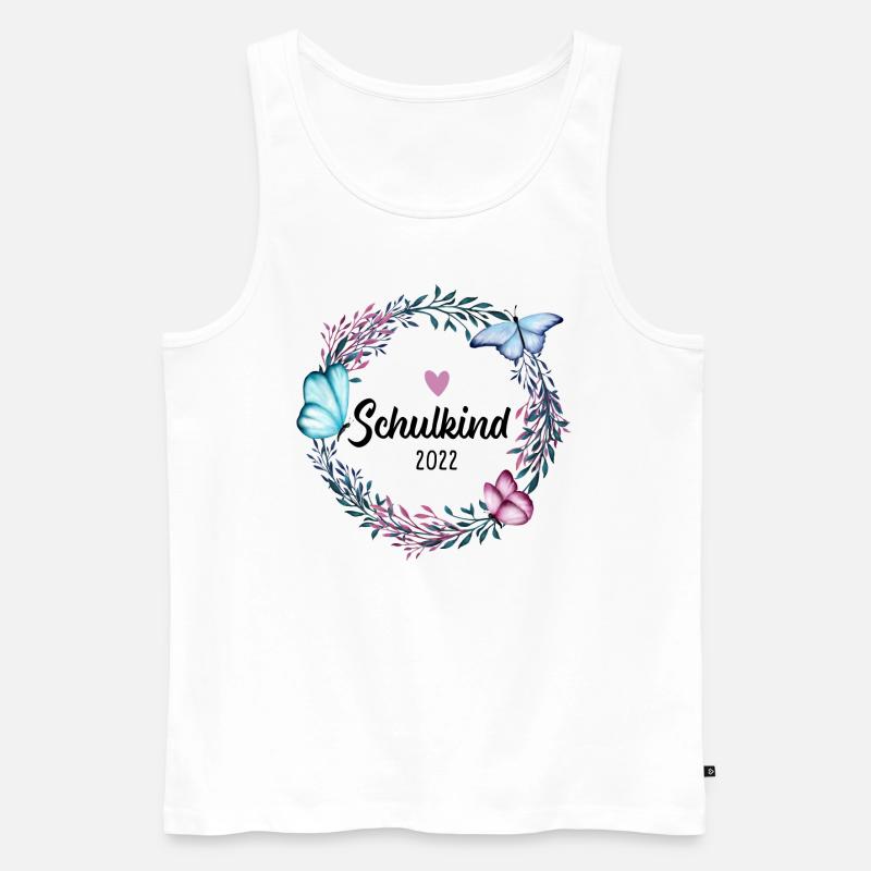 Schulkind 2022 - Einschulung Mädchen Geschenk - Männer Premium Bio Tank Top - Weiß