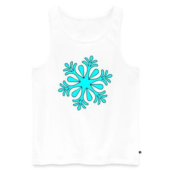 Snow, Schneeflocke - Männer Premium Bio Tank Top - Weiß - Vorne - Michal (187cm)
