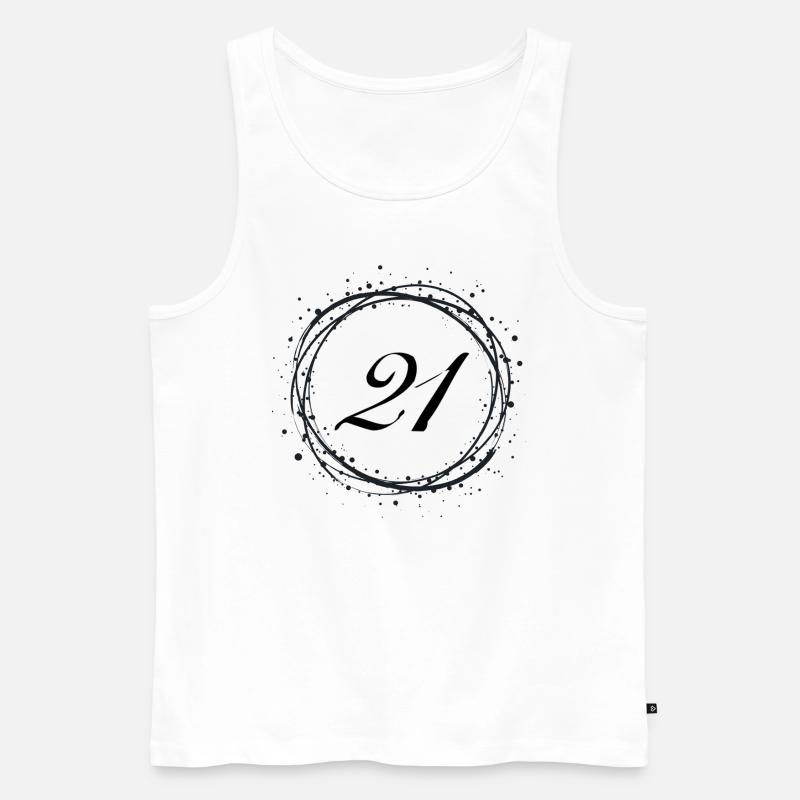 21 - Männer Premium Bio Tank Top - Weiß