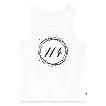 114 - Men's Premium Organic Tank Top - white - Front - Michal (187cm)