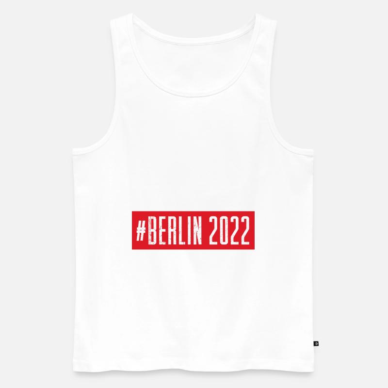 Berlin 2022 - Männer Premium Bio Tank Top - Weiß