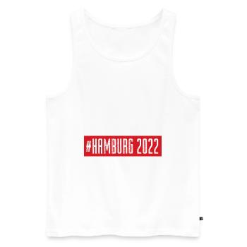 Hambourg 2022 - Débardeur bio Premium Homme - blanc - Devant - Michal (187cm)