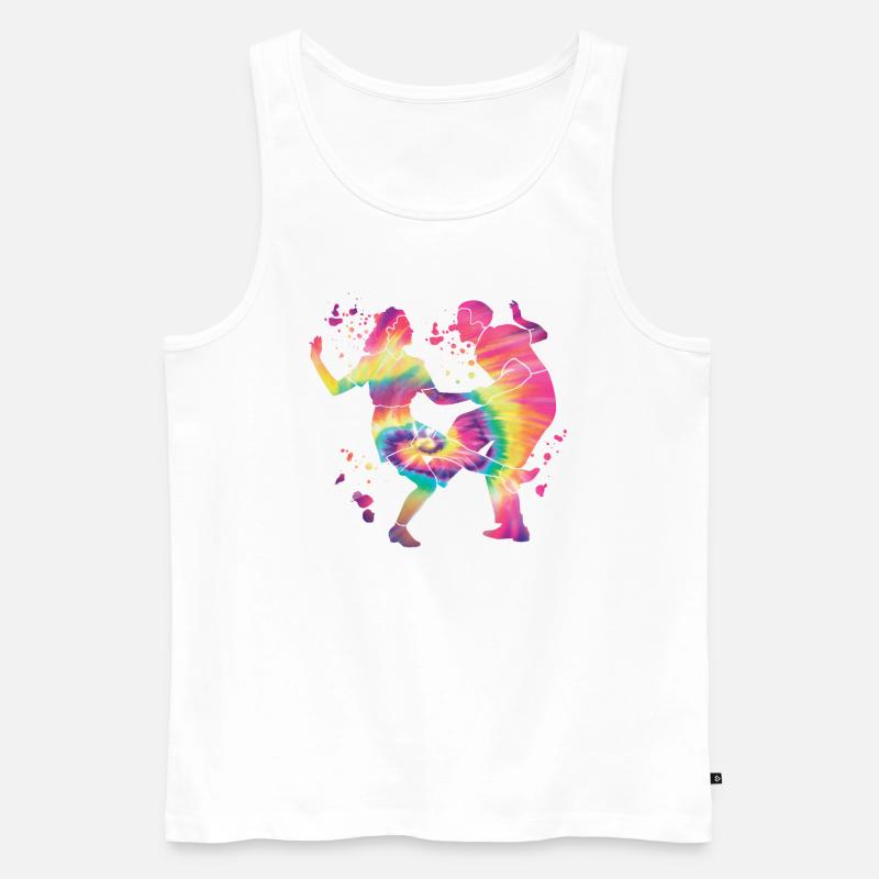 Tanzen Swing 60s Boogie Woogie - Männer Premium Bio Tank Top - Weiß