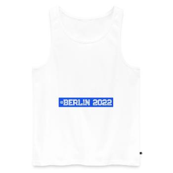 Berlin 2022 - Débardeur bio Premium Homme - blanc - Devant - Michal (187cm)