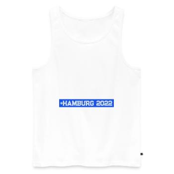 Hambourg 2022 - Débardeur bio Premium Homme - blanc - Devant - Michal (187cm)