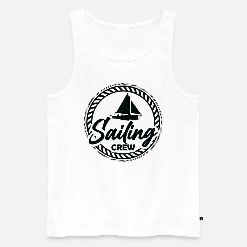 Sailing Crew - Männer Premium Bio Tank Top - Weiß