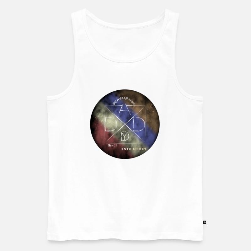 Performing Daddy Evolution - Männer Premium Bio Tank Top - Weiß