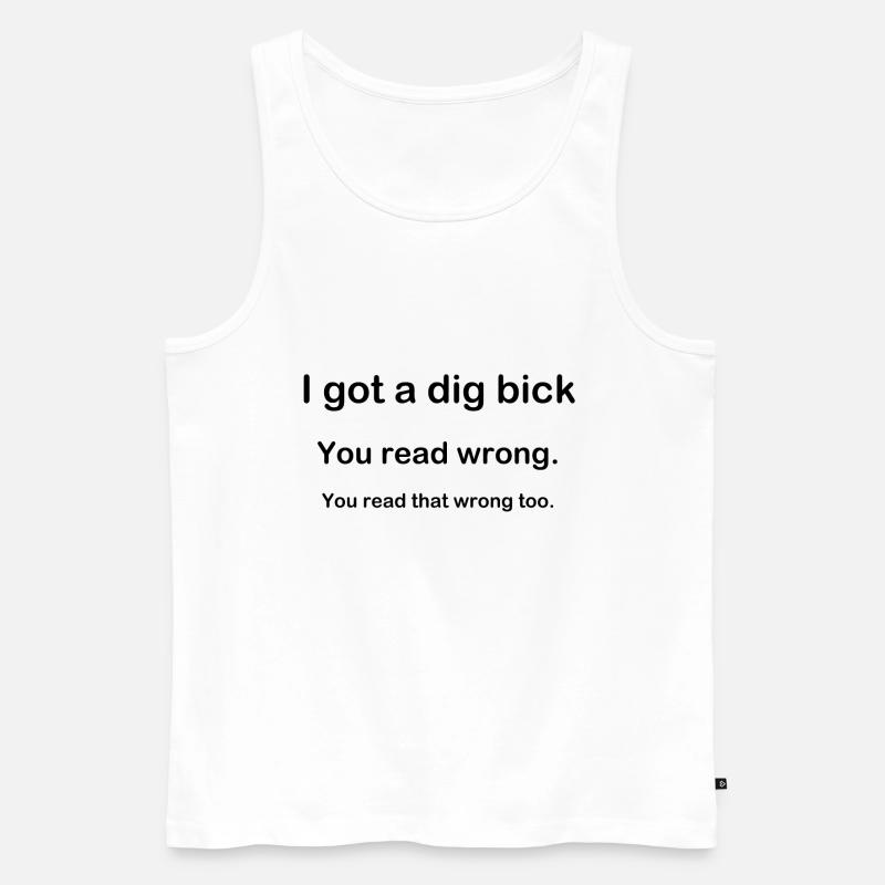 dick big fun Geschenk - Männer Premium Bio Tank Top - Weiß