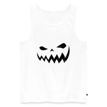 Costume de citrouille d’Halloween - Débardeur bio Premium Homme - blanc - Devant - Michal (187cm)