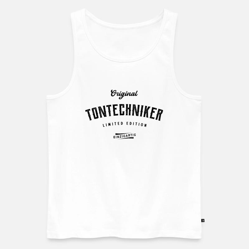 Tontechniker Limited Edition - Männer Premium Bio Tank Top - Weiß