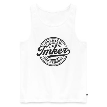Imker Original Bienen Lustiges Imkerei - Männer Premium Bio Tank Top - Weiß - Vorne - Michal (187cm)