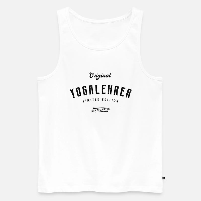Yogalehrer Limited Edition - Männer Premium Bio Tank Top - Weiß