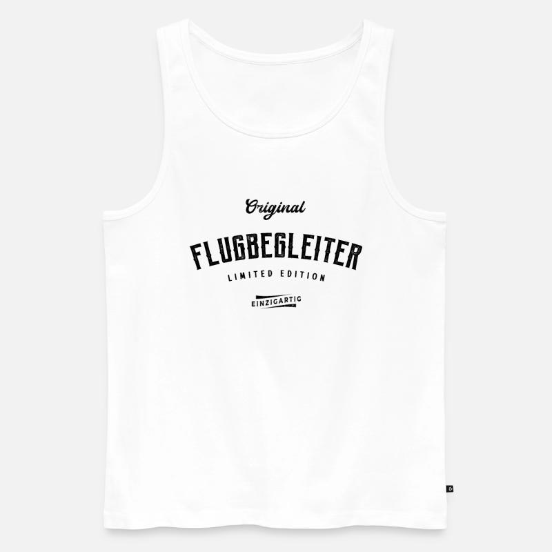 Flugbegleiter Limited Edition - Männer Premium Bio Tank Top - Weiß