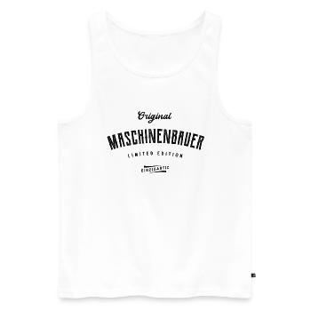 Maschinenbauer Limited Edition Maschinenbau - Männer Premium Bio Tank Top - Weiß - Vorne - Michal (187cm)