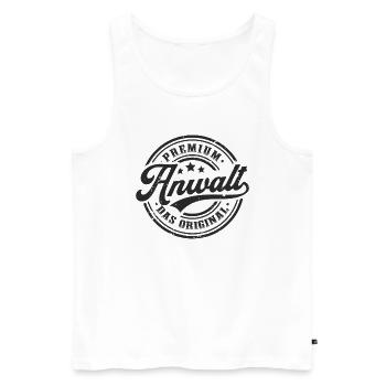 Anwalt Original Jura Lustiges Anwalt - Männer Premium Bio Tank Top - Weiß - Vorne - Michal (187cm)