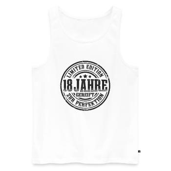 18. Geburtstag Limited Edition Lustig 18 Jahre - Männer Premium Bio Tank Top - Weiß - Vorne - Michal (187cm)