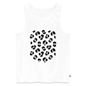 Leopard Costume Disguise - Men's Premium Organic Tank Top - white - Front - AI Model Male 178 light (178cm)