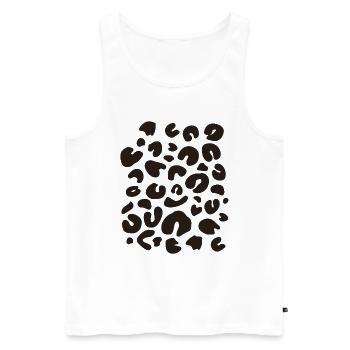 Leoparden Kostüm Verkleidung - Männer Premium Bio Tank Top - Weiß - Vorne - Michal (187cm)