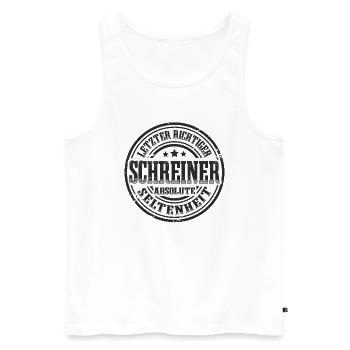 Letzter Schreiner Absolute Seltenheit - Männer Premium Bio Tank Top - Weiß - Vorne - Michal (187cm)