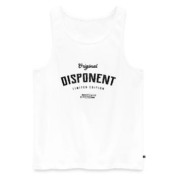 Disponent Limited Edition - Männer Premium Bio Tank Top - Weiß - Vorne - Michal (187cm)