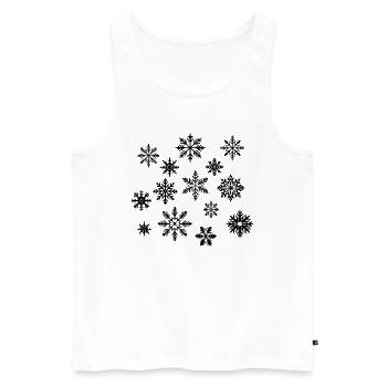 Snowflakes - Men's Premium Organic Tank Top - white - Front - Michal (187cm)