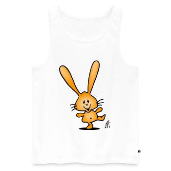 Kaninchen - Männer Premium Bio Tank Top - Weiß - Vorne - AI Model Male 178 light (178cm)