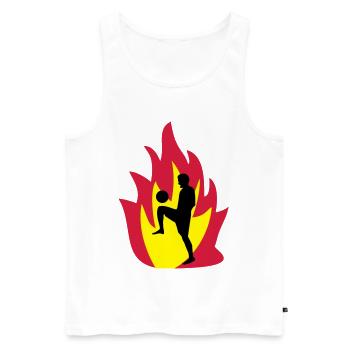 Football fire - Men's Premium Organic Tank Top - white - Front - Michal (187cm)