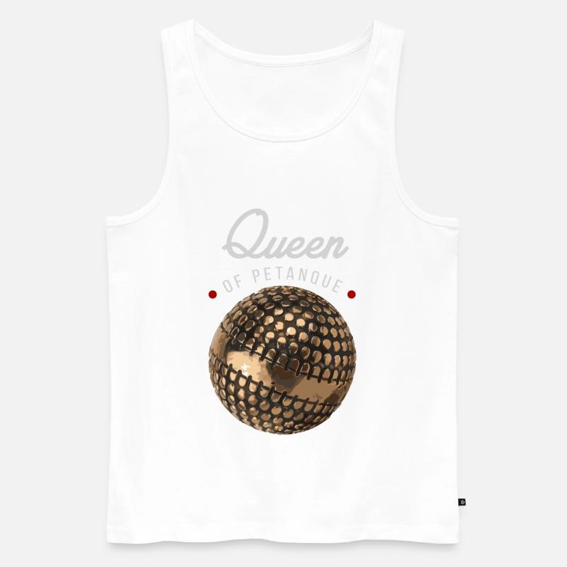 Königin des Pétanque - Männer Premium Bio Tank Top - Weiß