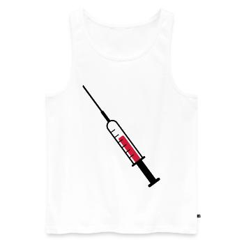 Spritze als Vektor - Männer Premium Bio Tank Top - Weiß - Vorne - Michal (187cm)