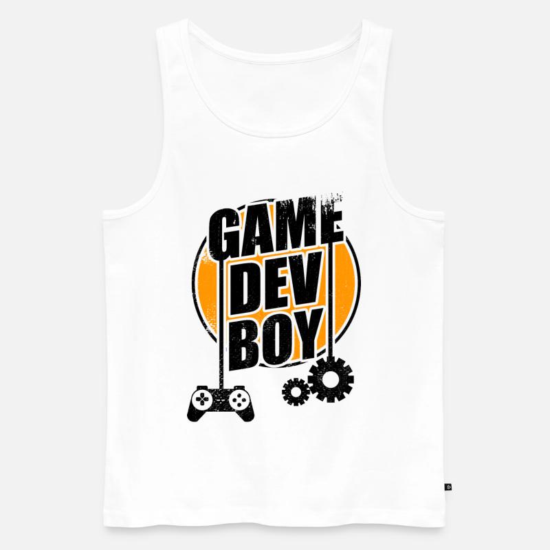 Game Dev Junge - Männer Premium Bio Tank Top - Weiß