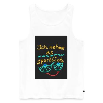 EG Sport I Holiday I Sayings I Positive I Cool - Men's Premium Organic Tank Top - white - Front - Michal (187cm)