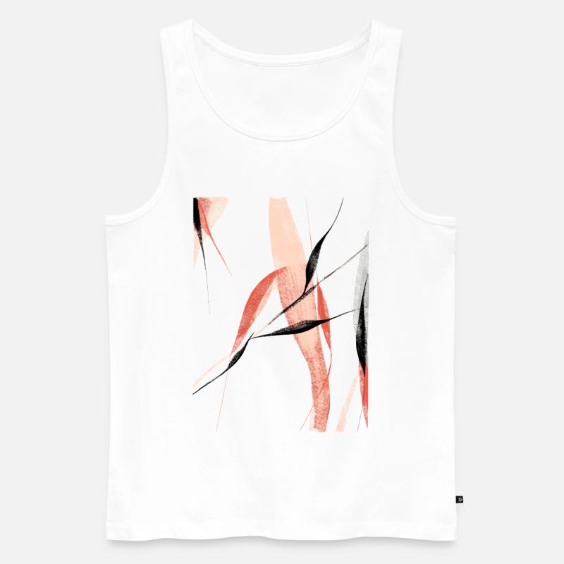 Abstrakte Weidenäste - Männer Premium Bio Tank Top - Weiß