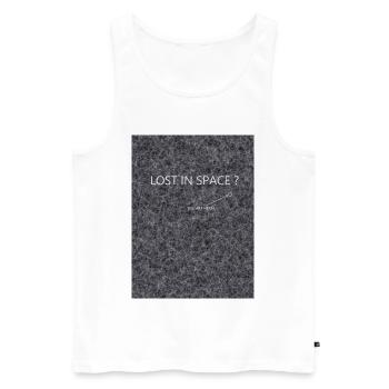 Lost In Space You are here - Débardeur bio Premium Homme - blanc - Devant - Michal (187cm)