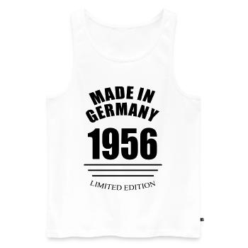 Fabriqué en Allemagne 1956 Édition limitée - Débardeur bio Premium Homme - blanc - Devant - Michal (187cm)
