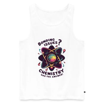 Bonding Issues? Chemistry Has the Answer - Männer Premium Bio Tank Top - Weiß - Vorne - AI Model Male 178 light (178cm)