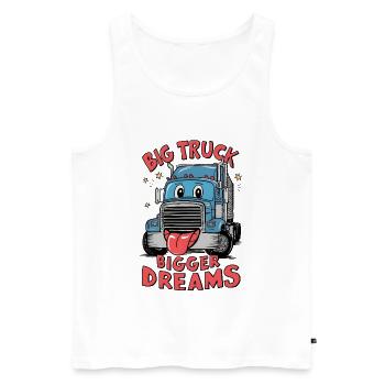 Big Truck, Bigger Dreams - Men's Premium Organic Tank Top - white - Front - AI Model Male 178 light (178cm)
