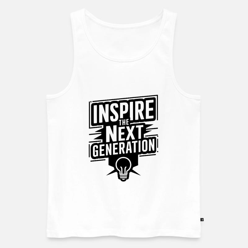 Inspire the Next Generation - Männer Premium Bio Tank Top - Weiß