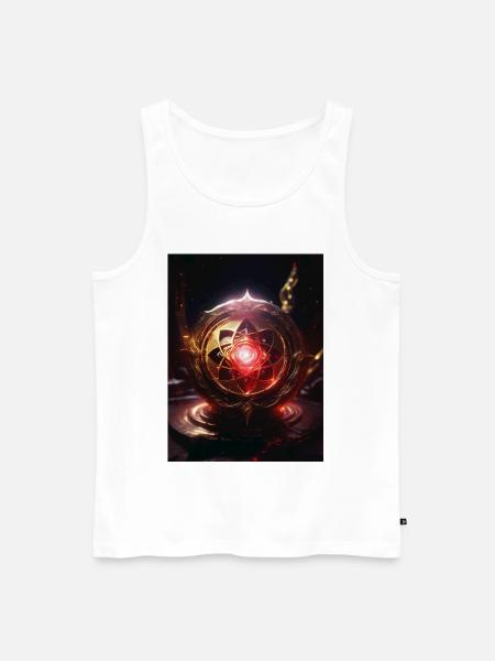 Wurzelchakra – Muladhara: Feuer der Erde - Männer Premium Bio Tank Top - Weiß