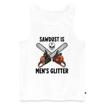 Sawdust is men's glitter - Men's Premium Organic Tank Top - white - Front - Michal (187cm)