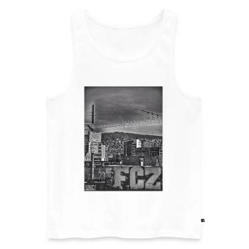 Zurich everywhere - Men's Premium Organic Tank Top - white - Front - Michal (187cm)