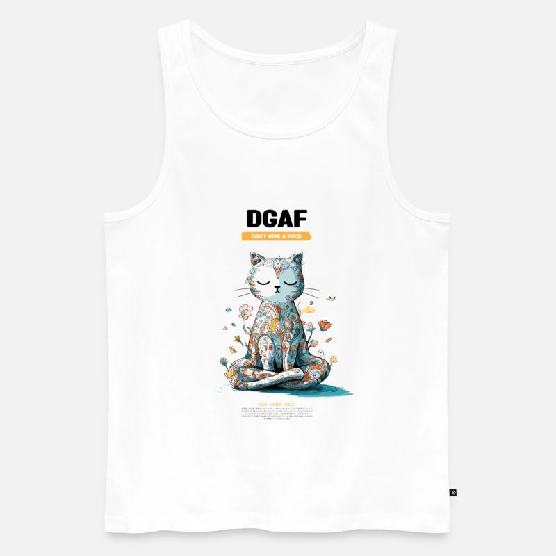 DGAF - Männer Premium Bio Tank Top - Weiß