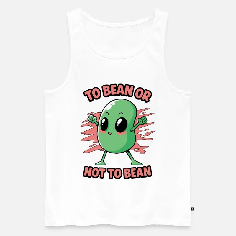 Bohne oder nicht Bohne - Männer Premium Bio Tank Top - Weiß