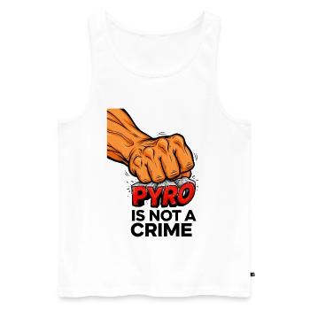 Pyro ist kein Verbrechen Feuerwerk Silvester - Männer Premium Bio Tank Top - Weiß - Vorne - Michal (187cm)