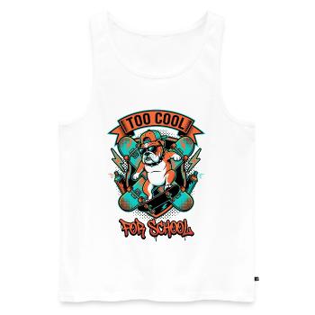 Too Cool Bulldog Skater - Männer Premium Bio Tank Top - Weiß - Vorne - Michal (187cm)