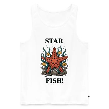 Seestern-Seestern-Ozean - Männer Premium Bio Tank Top - Weiß - Vorne - Michal (187cm)